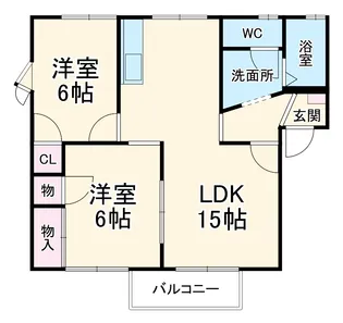 グルンハイムB【2階】の間取り