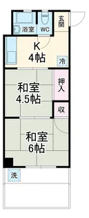 コーポ竹内【1階】の間取り