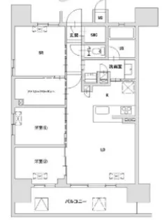 八王子レジデンス【10階】の間取り