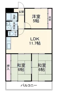 第2西垣ハイツ【2階】の間取り