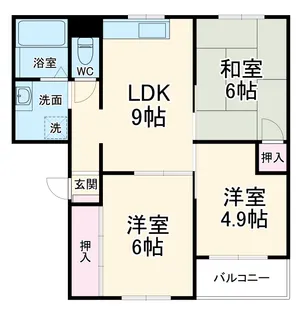 K-タウンコート【2階】の間取り