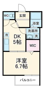 フェリス蛍田【2階】の間取り