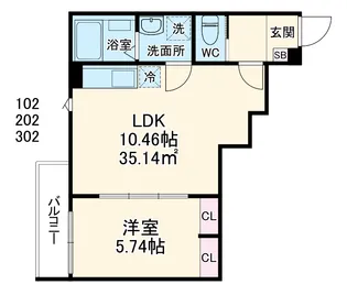 GRADUS辻堂神台【1階】の間取り