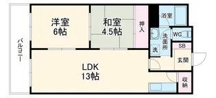 アサワハイツ【102号室】の間取り