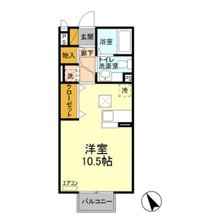 ウェル・クレール【02030号室】の間取り