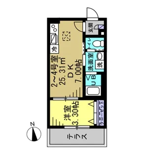 Calm津田沼【1階】の間取り