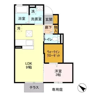 クレア【1階】の間取り