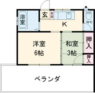 クロノス西立川【3階】の間取り