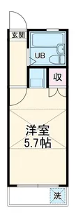 クロノス南橋本【105号室】の間取り