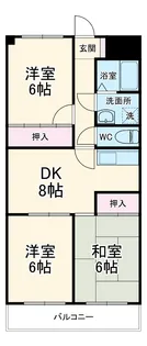 クレール神明【5D号室】の間取り