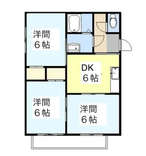 サンハイムA【1階】の間取り
