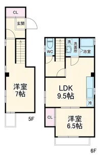 アルカス千本通【5階】の間取り