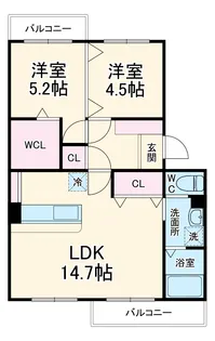 ベラージオ【3階】の間取り