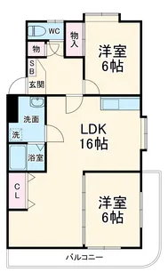 レヂデンス上条【405号室】の間取り