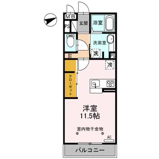 ロイジェントパークスレイクタウンA【2階】の間取り