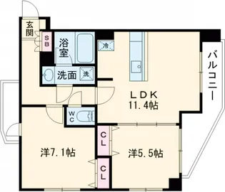 クレストコート綾瀬【401号室】の間取り