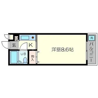 ハイクラスコーポ五条【3階】の間取り