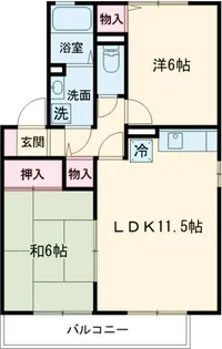 セジュール喜多 B【1階】の間取り