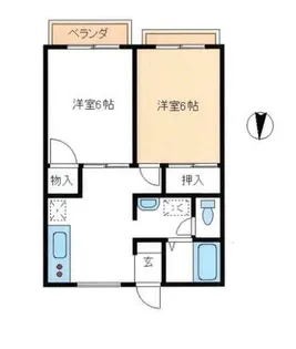 クリード武蔵新城【2階】の間取り