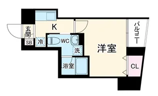 ラフィスタ横浜黄金町【203号室】の間取り