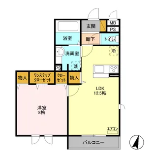 ロイジェントパークスレイクタウンH【3階】の間取り