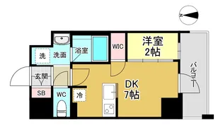 バウスフラッツ新大阪【4階】の間取り