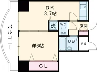 シティプラザSOFUE【602号室】の間取り