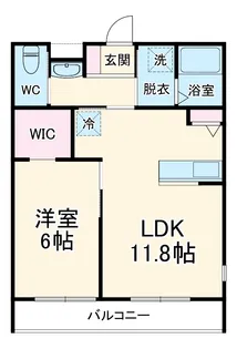 Maison de Chambre【1-D号室】の間取り