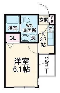WITH PLACEさがみ野【1階】の間取り