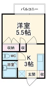 多摩コーポ【102号室】の間取り