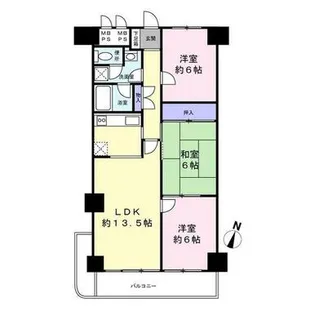 秀和第2八王子レジデンス【6階】の間取り