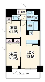 CEDAR NORITAKE【2階】の間取り