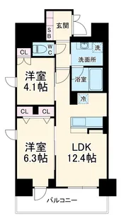 CEDAR NORITAKE【801号室】の間取り