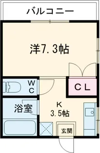 ル・シェル【101号室】の間取り