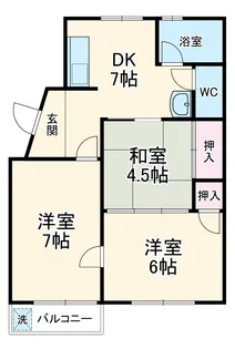 深谷コーポ【101号室】の間取り