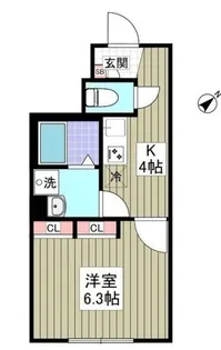 ヒュッゲⅡ【1階】の間取り