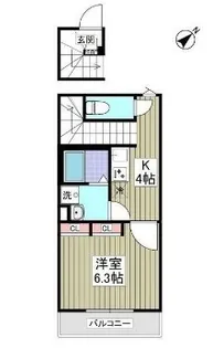ヒュッゲⅡ【2階】の間取り