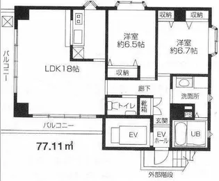 TCブリスガーデン【07010号室】の間取り