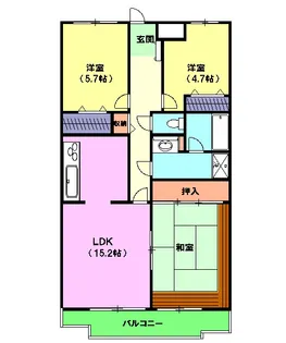 市川東レジデンス【2階】の間取り