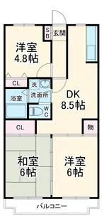 モントレー西船【3階】の間取り