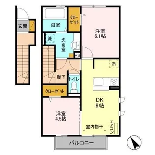 パリス【2階】の間取り