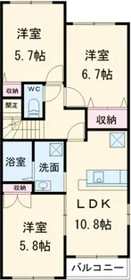 ラ・ルーチェ【2階】の間取り