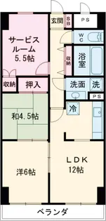 ロイヤルシラコ【5階】の間取り