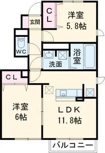 ピュアコートⅡ【1階】の間取り