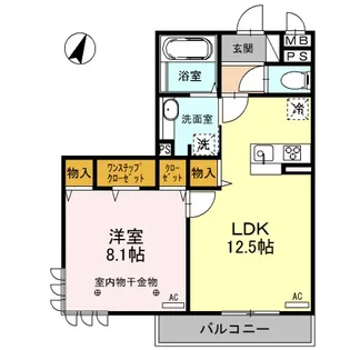 ロイジェントパークスレイクタウンP【3階】の間取り