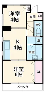 ラ・パイクスⅡ【4階】の間取り