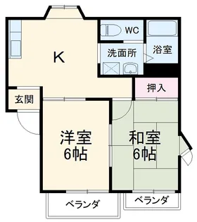 もちの木ハイツ【101号室】の間取り
