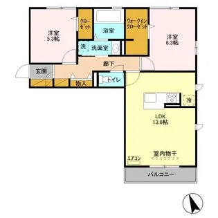 プリエール【1階】の間取り