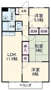 リステージ南弐番館【3階】の間取り