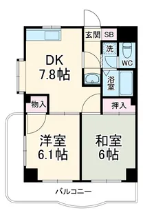 ハイブリッジソシア【4階】の間取り